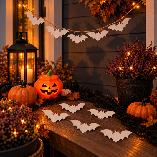 Flaggermusdekor til Halloween