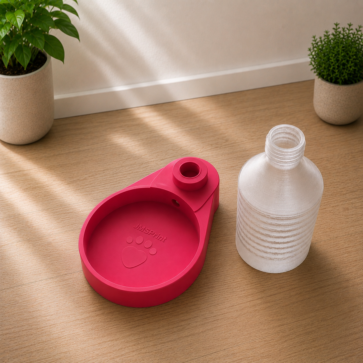 JMSPrint Automatisk Vannskål med 500 ml Vanntank