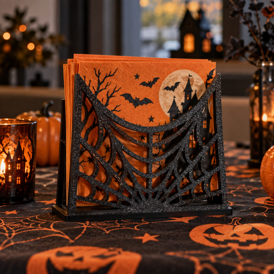 Serviettholder – Halloween Edderkoppnett
